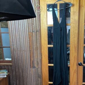 FREE PEOPLE Adorable Black Sleeveless Maxi with Textured Bodice, Size M